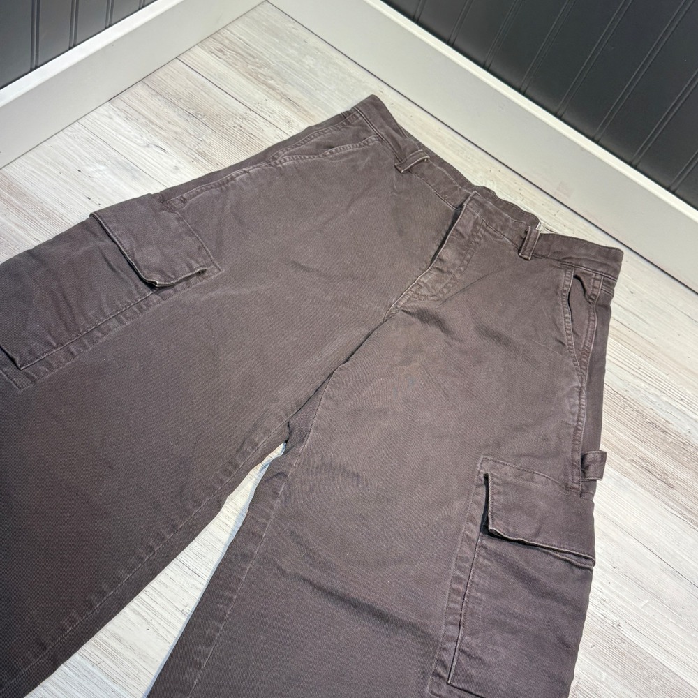 GAP Baggy Cargo Women's Sz 2 Pants Terra Brown Garment Dyed Tall Flare‎ Bell